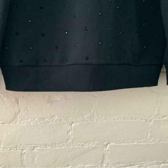Vintage Havana Womens Black Embellished Pullover Sweatshirt Top Size Medium - Picture 6 of 13